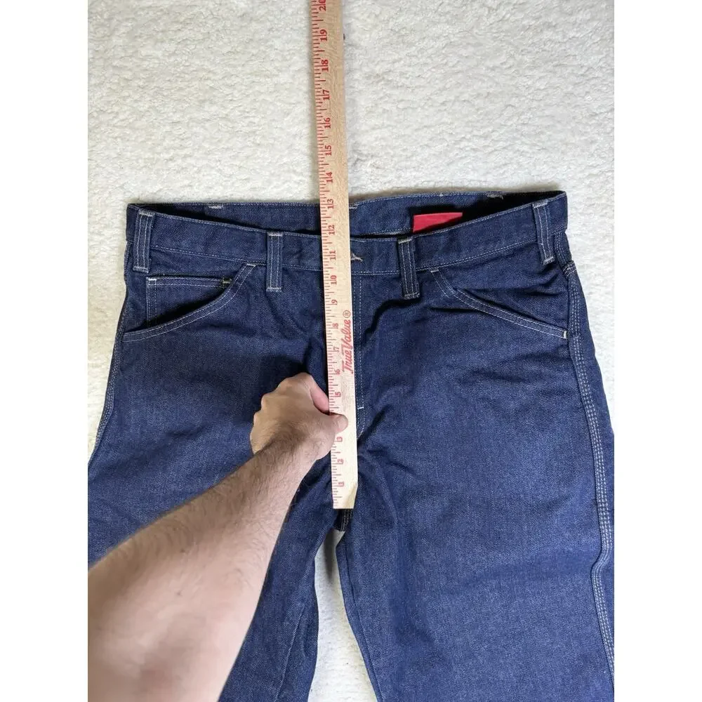 Dickies FR Jeans Mens 36x28 Blue Denim Flame Resistant Workwear 2112 Cat 2